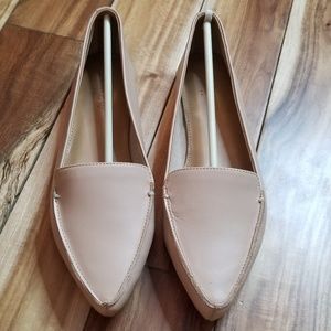 Beige Leather Loafers